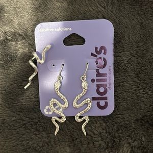 Snake Earrings and Ear Cuff